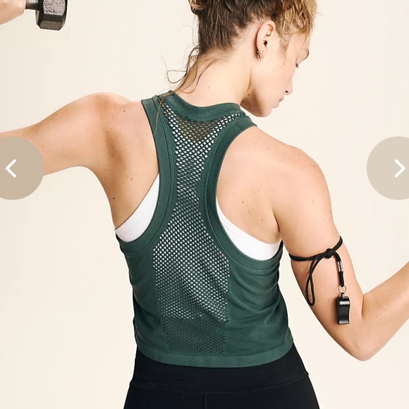 Free People Movement Black Mesh In Session Top Tank Size XS/S EUC - Picture 6 of 6